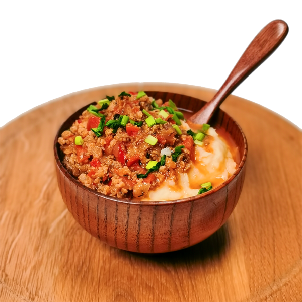 Пюре с мясной подливкой